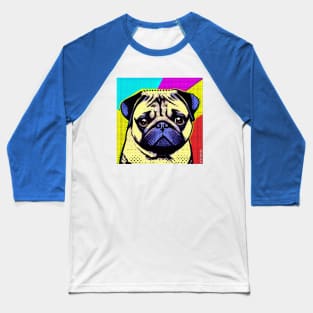 Pug Pop Art Baseball T-Shirt